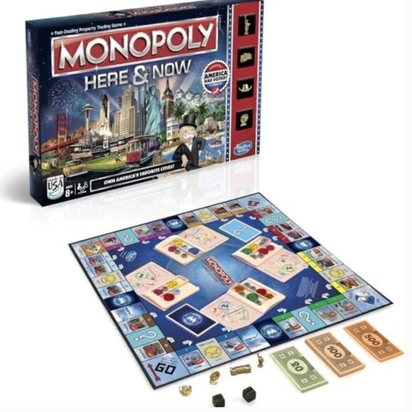 Parker Brothers Hasbro Gaming Monopoly Here and Now board game - Picture 1 of 15